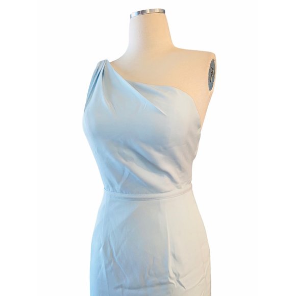 IEENA Mac Duggal One Shoulder Long Fitted Mermaid Gown 4 - Picture 4 of 9